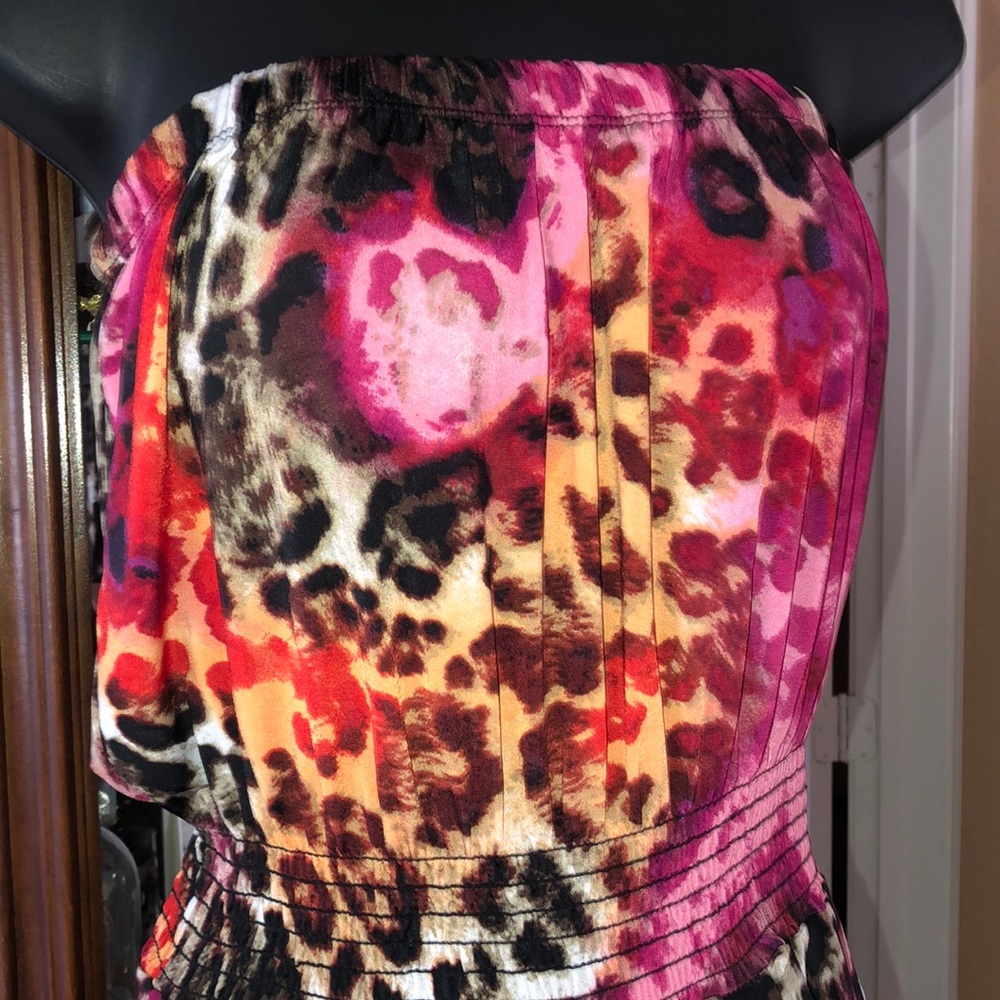 Tube top romper gathered waist scrunchie bottoms front pockets